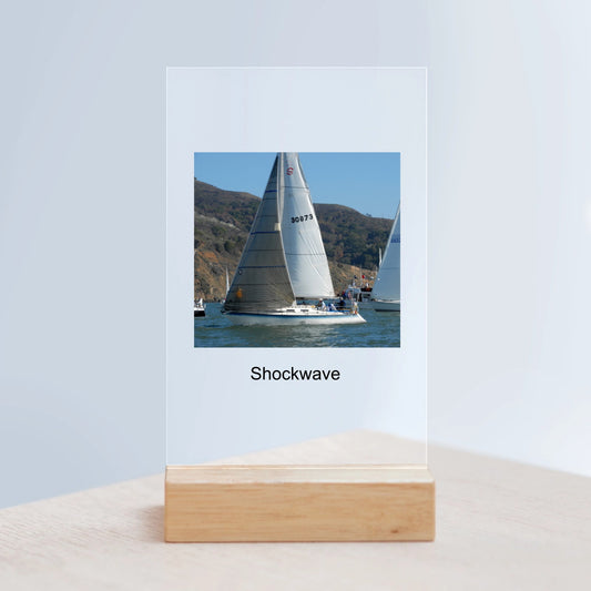 Acrylic Sign with Wooden Stand